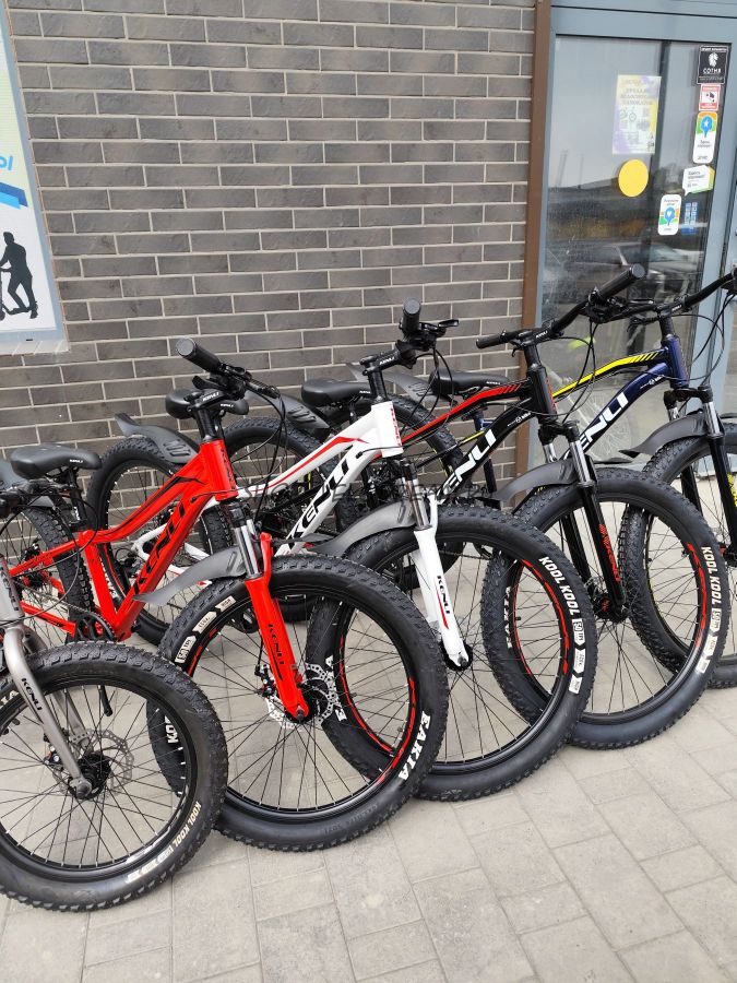 Велосипед 26" х 3.0" алюминиевый спицы полуфэт kenli YEL