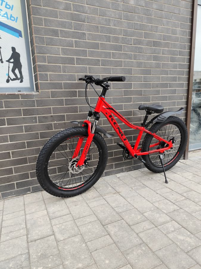 Велосипед 26" х 3.0" алюминиевый спицы детский полуфэт Kenli RD