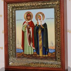 Киот для иконы с широкой Басмой Бутон Цветка
