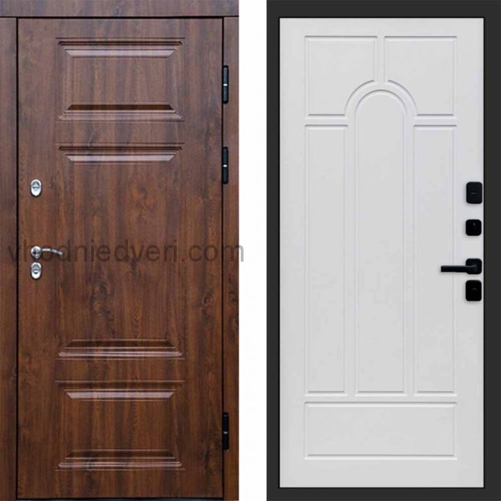 Входная дверь Termo-door Премиум Дуб - Арка Белое дерево
