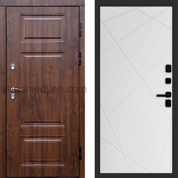 Входная дверь Termo-door Премиум Дуб - Лучи Белый софт