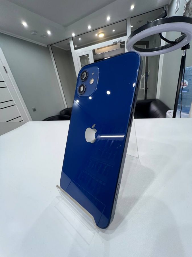 Apple iPhone корпус 12  сборе со шлейфами, стеклом камеры оригинал с разбора (снятый) царапины на рамке синий