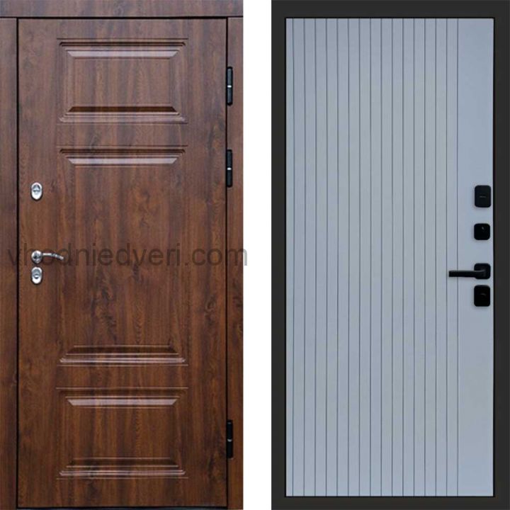 Входная дверь Termo-door Премиум Дуб - FLAT Грей софт