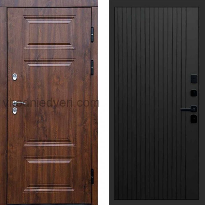 Входная дверь Termo-door Премиум Дуб - FLAT Черный кварц