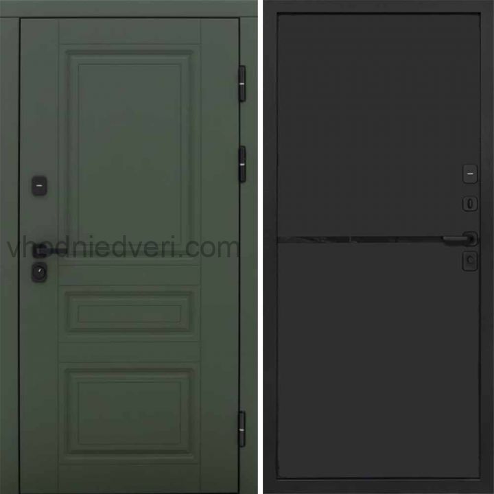 Входная дверь Termo-door Орегон Грин - Нео Black