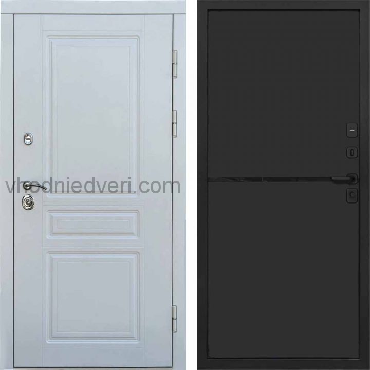 Входная дверь Termo-door Орегон WHITE - Нео Black