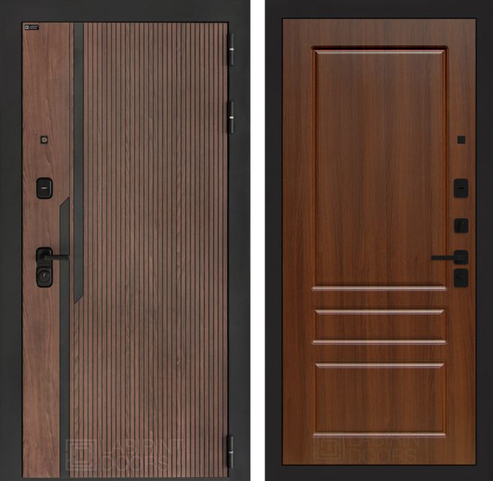 Входная дверь Лабиринт KARMINA 03 Орех бренди