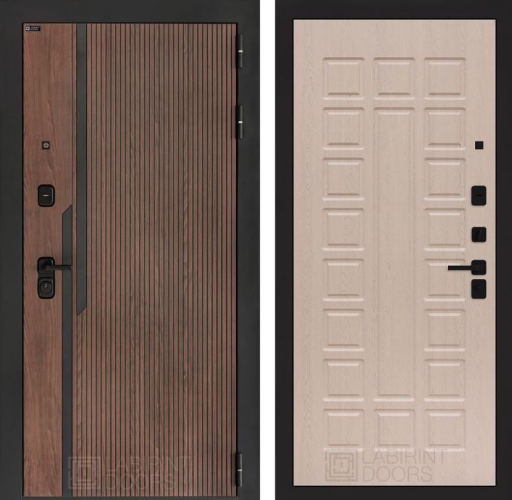 Входная дверь Лабиринт KARMINA 04 Беленый дуб