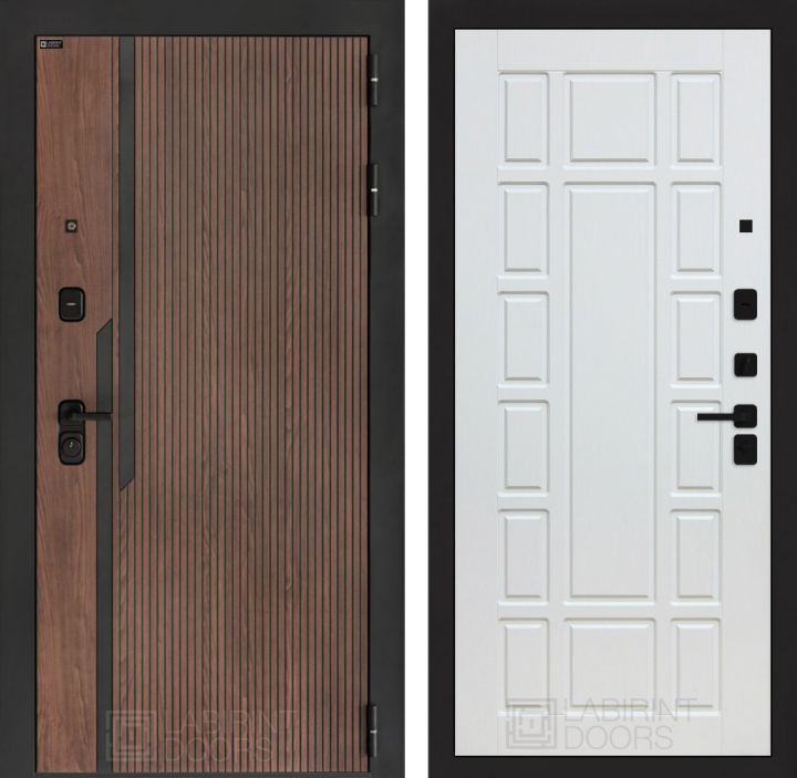 Входная дверь Лабиринт KARMINA 12 Белое дерево
