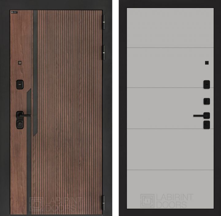 Входная дверь Лабиринт KARMINA 13 Графит софт