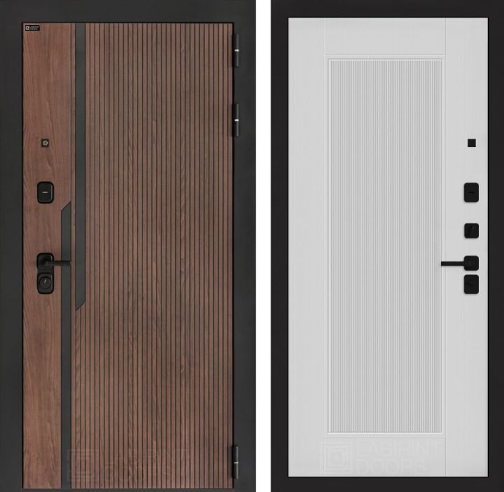 Входная дверь Лабиринт KARMINA 30 Белый софт рельеф