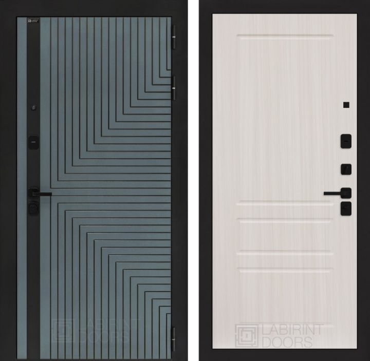 Входная дверь Лабиринт CREDOR 03 Сандал белый