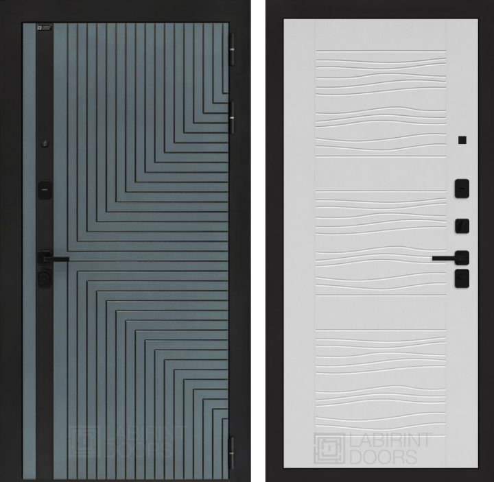 Входная дверь Лабиринт CREDOR 06 Белое дерево