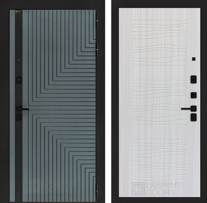 Входная дверь Лабиринт CREDOR 06 Сандал белый