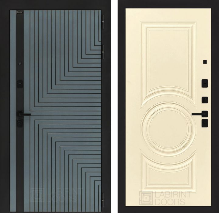 Входная дверь Лабиринт CREDOR 23 Ванилла веллюто