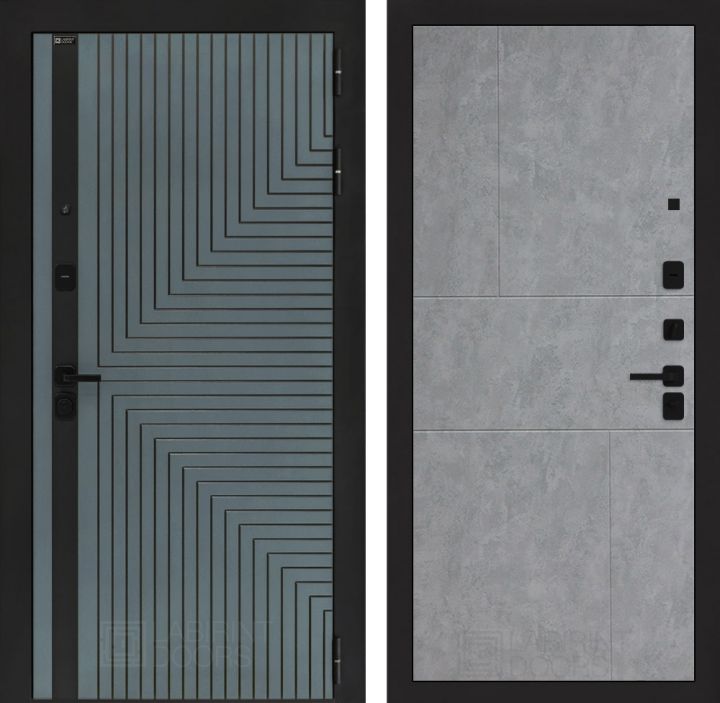 Входная дверь Лабиринт CREDOR 21 Бетон светлый