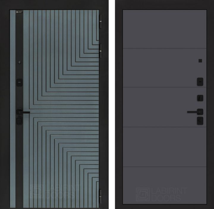 Входная дверь Лабиринт CREDOR 13 Графит софт