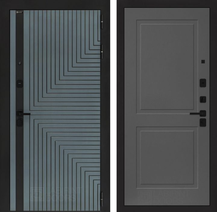 Входная дверь Лабиринт CREDOR 11 Графит софт