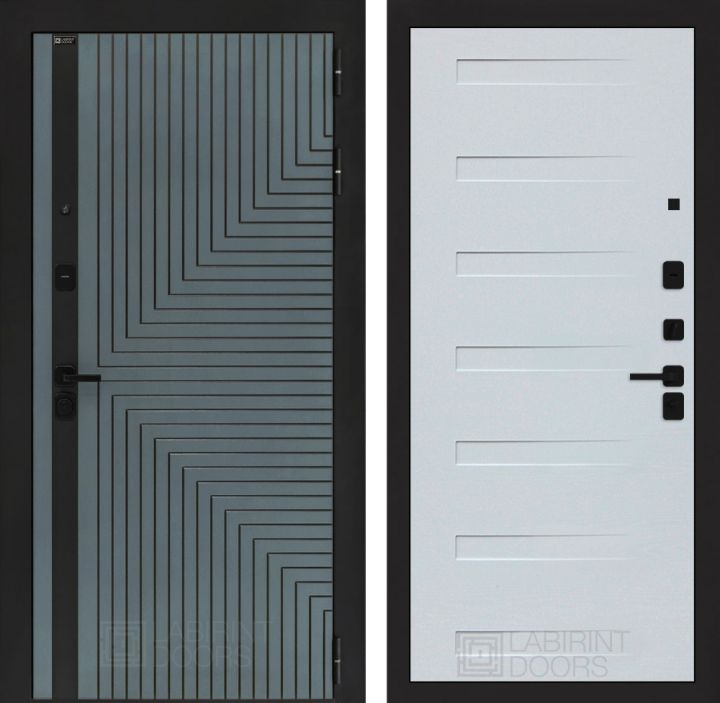 Входная дверь Лабиринт CREDOR 14 Дуб кантри белый горизонтальный