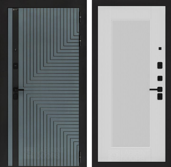 Входная дверь Лабиринт CREDOR 30 Белый софт рельеф