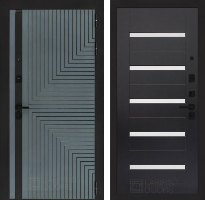 Входная дверь Лабиринт CREDOR 01 Венге , стекло белое