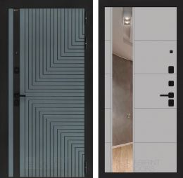 Входная дверь Лабиринт CREDOR с зеркалом 19 Грей софт