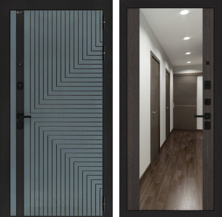 Входная дверь Лабиринт CREDOR с зеркалом Максимум Венге