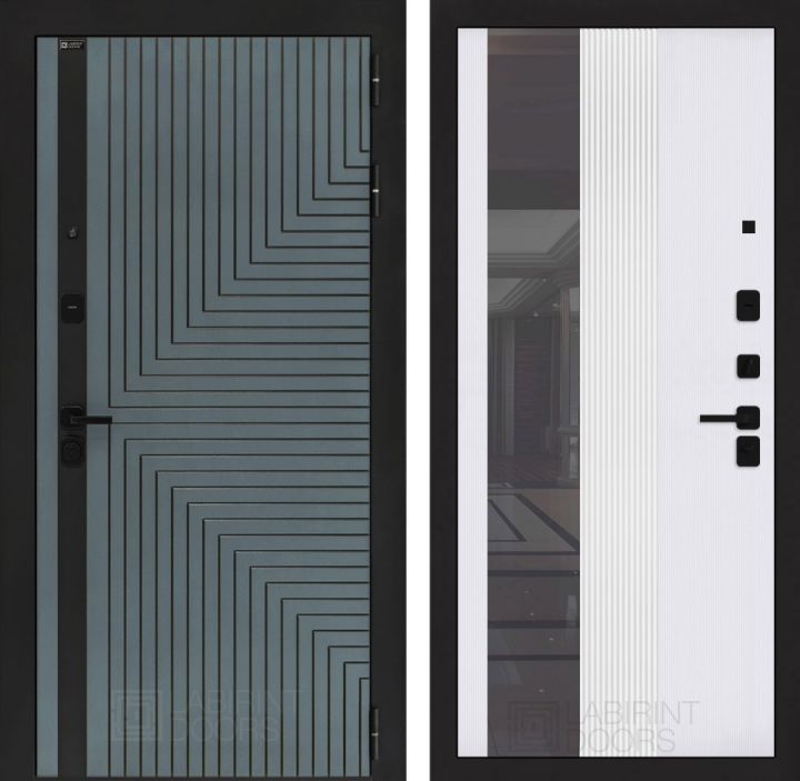 Входная дверь Лабиринт CREDOR 32 Белый софт рельеф