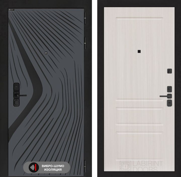 Дверь входная Лабиринт LEOLAB 03 Сандал белый