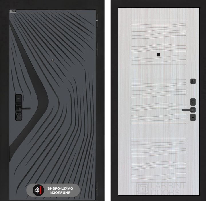 Дверь входная Лабиринт LEOLAB 06 Сандал белый