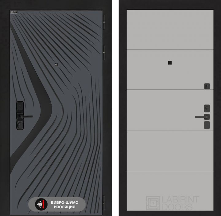 Дверь входная Лабиринт LEOLAB 13 Грей софт