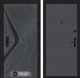 Дверь входная Лабиринт LEOLAB 13 Графит софт
