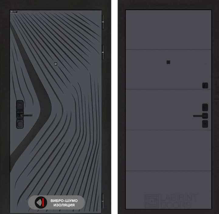 Дверь входная Лабиринт LEOLAB 13 Графит софт