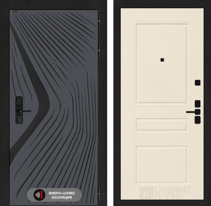 Дверь входная Лабиринт LEOLAB 03 Крем софт