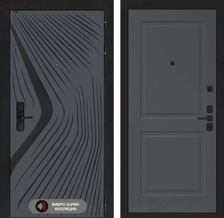 Дверь входная Лабиринт LEOLAB 11 Графит софт