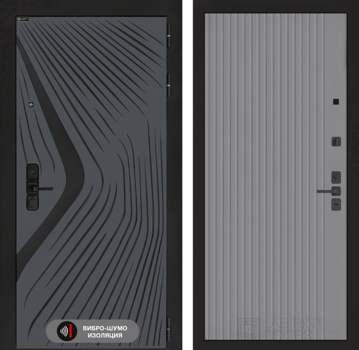 Дверь входная Лабиринт LEOLAB 29 Серый софт рельеф