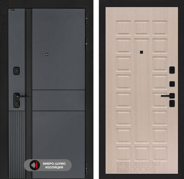 Дверь входная Лабиринт EVOLAB 04 Беленый дуб