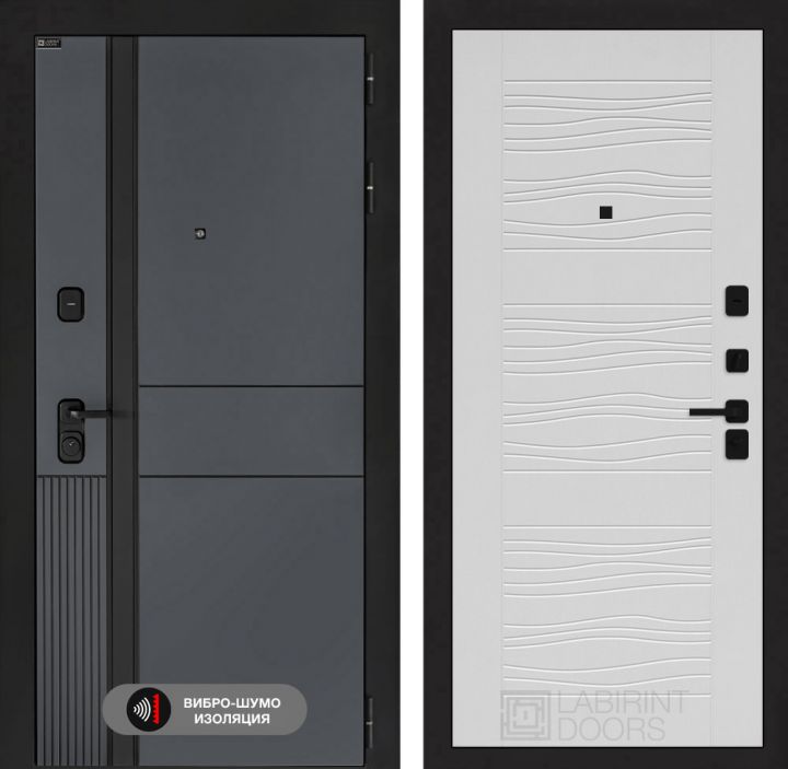 Дверь входная Лабиринт EVOLAB 06 Белое дерево