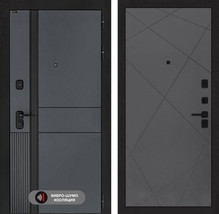 Дверь входная Лабиринт EVOLAB 24 Графит софт