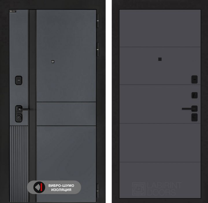 Дверь входная Лабиринт EVOLAB 13 Графит софт