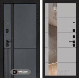 Дверь входная Лабиринт EVOLAB с зеркалом 19 Грей софт