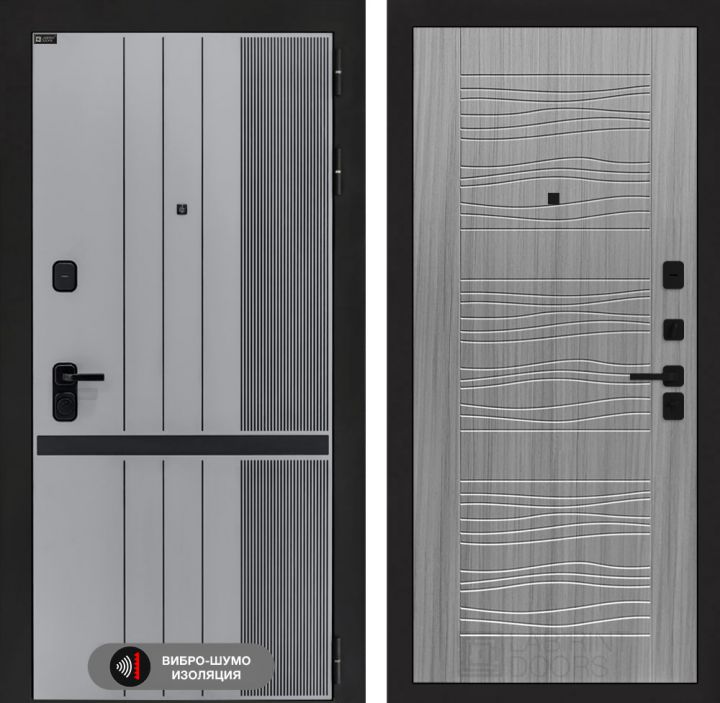 Дверь входная Лабиринт SKYLAB 06 Сандал серый