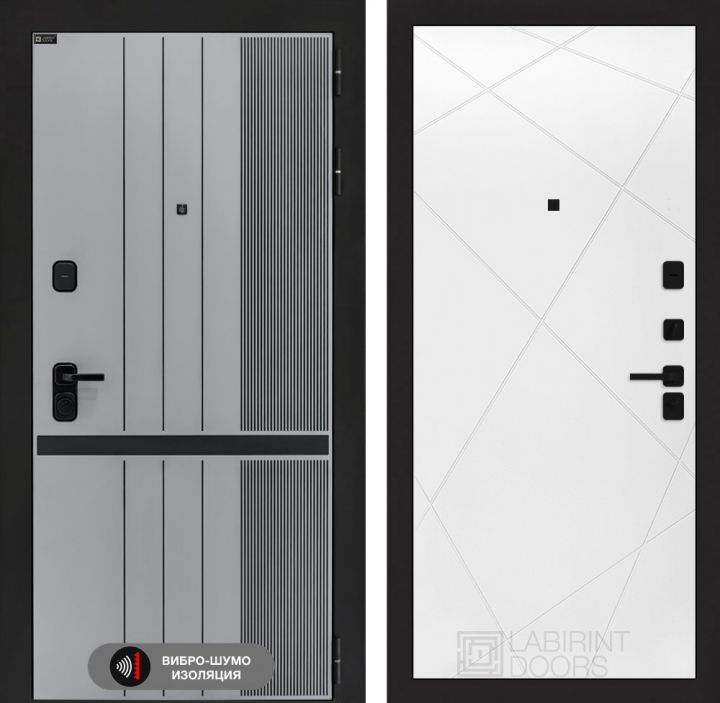 Дверь входная Лабиринт SKYLAB 24 Белый софт