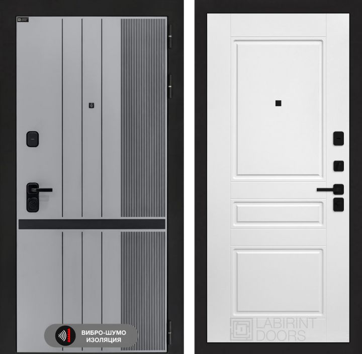 Дверь входная Лабиринт SKYLAB 03 Белый софт