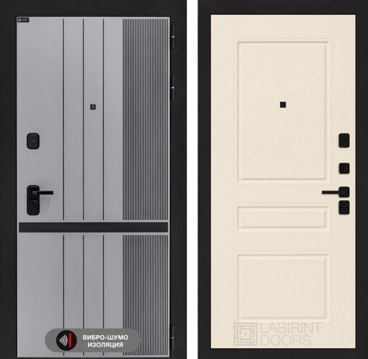 Дверь входная Лабиринт SKYLAB 03 Крем софт