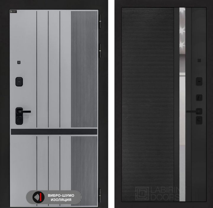 Дверь входная Лабиринт SKYLAB 31 Черный кварц