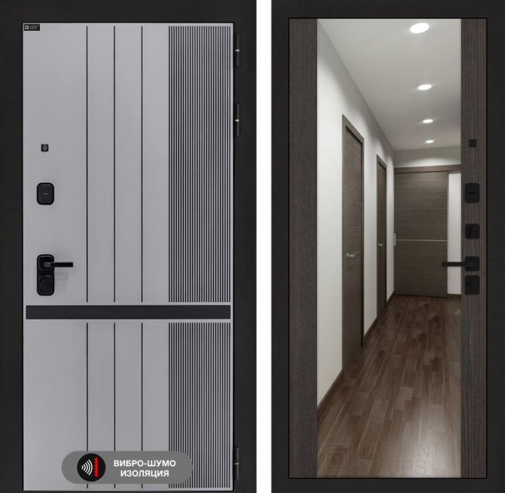 Дверь входная Лабиринт SKYLAB с зеркалом Максимум Венге