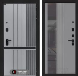 Дверь входная Лабиринт SKYLAB 32 Серый софт рельеф