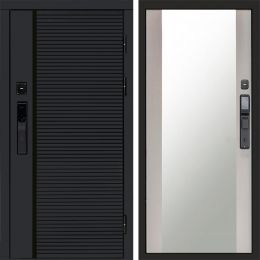 Входная дверь Termo-door BLACK LINE с электрозамком Зеркало лиственница