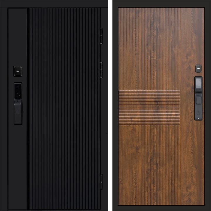 Входная дверь Termo-door УРБАН BLACK с электронным замком Мастино Дуб